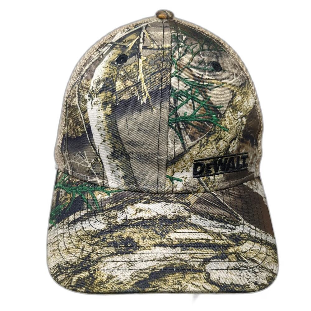 DeWalt Trucker Hat Brown Camo One Size Guaranteed Tough Mesh Snapback Workwear